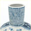 Vase en porcelaine 8,1 x 16,9 pouces avec motifs floraux bleus et blancs, vase décoratif pour fleurs