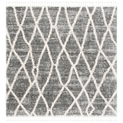 Triplett Fringe Shag Performance Geometric Rug