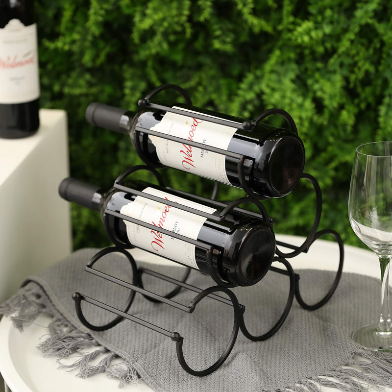 Ludgershall 6 Bottle Tabletop/Countertop Wine Bottle Rack in Black