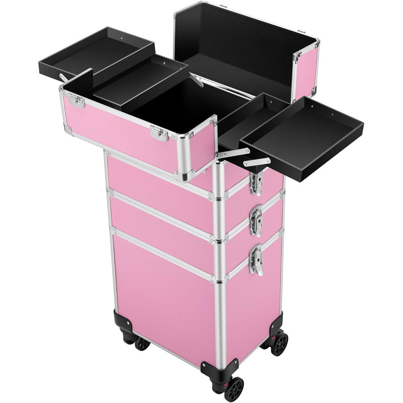 Lyla-Grace Metal Makeup Organizer, Pink