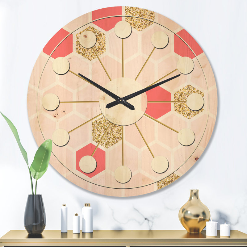 Horloge murale Mid-Century, Grand