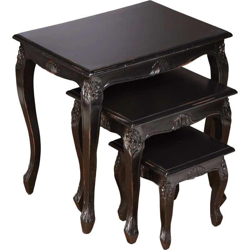 Ensemble de 3 tables gigognes Hamden, Noir