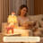Modern Giraffe Led Table Lamp with Handwoven Raffia Shade, Resin Base, 3W Integrated Led-548911582