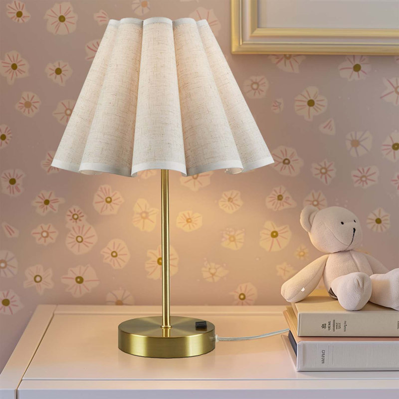 Lampe de table d'appoint à contrôle de prise et à intensité variable avec prise de courant dorée Voir ci-dessous