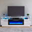 Console média avec foyer électrique 70 po Jayan-853692832