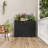  38" Rectangular Metal Planter Box,Black-830160073