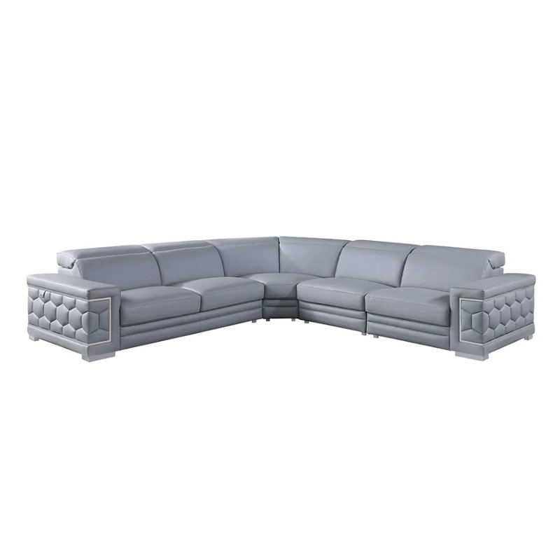 Canapé modulaire 4 pièces Favo, Bleu clair