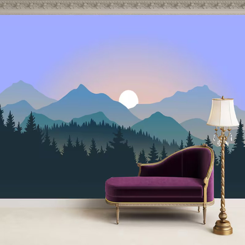 Sunrise Tranquility In The Pines, 117.96" L x 197" W