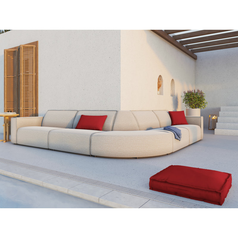 Calme Jardin Seat Cushion, Red