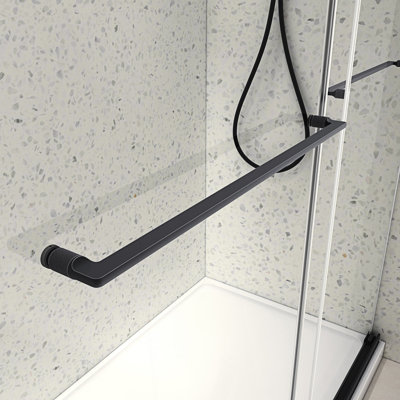 Porte de douche coulissante double sans cadre North American avec nettoyage facile et anti-déflagrant