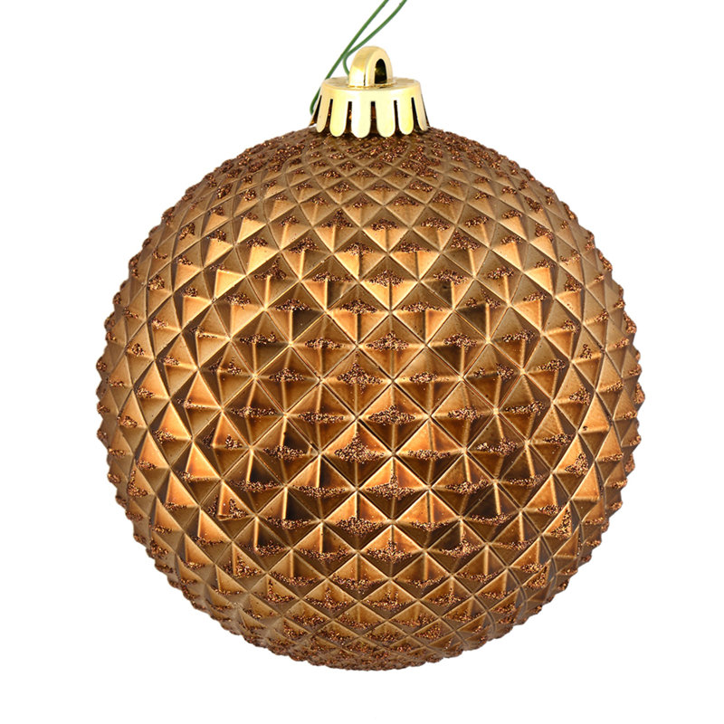 Ornement boule Durian Glitter, Moka
