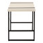 Bureau d'écriture contemporain pour espace de bureau à domicile - l 48 po stratifié beige avec pieds en métal noir stable travail moderne l 49 po taupe