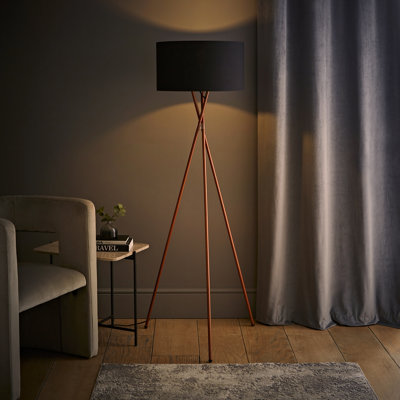 Misner 155cm Camden Tripod Floor Lamp with Large Reni Shade