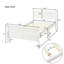 Lit plateforme simple en bois massif avec tête de lit / en blanc