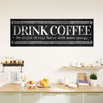 Funny Coffee Sign Canvas Print