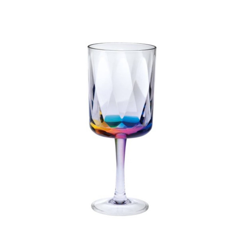 Ensemble de 4 verres à vin élégants à losanges de 4 oz, durables pour les célébrations du bar de cuisine