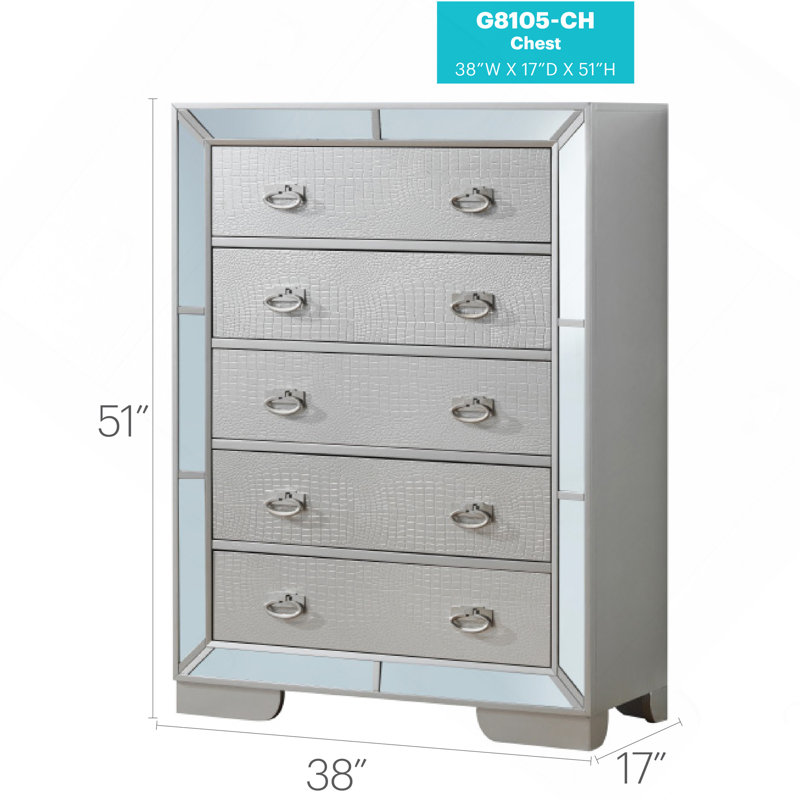 Coffre de rangement élégant et contemporain, Argent argent