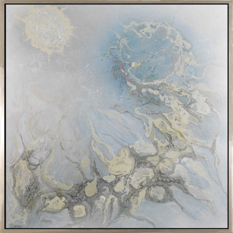 Two Moons Painting, 60" H x 60" W