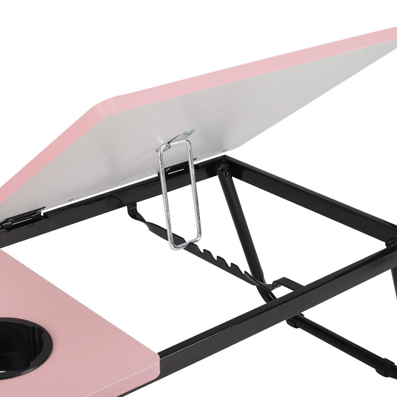 56Cm Rectangular with Hutch Computer Desk, Pink