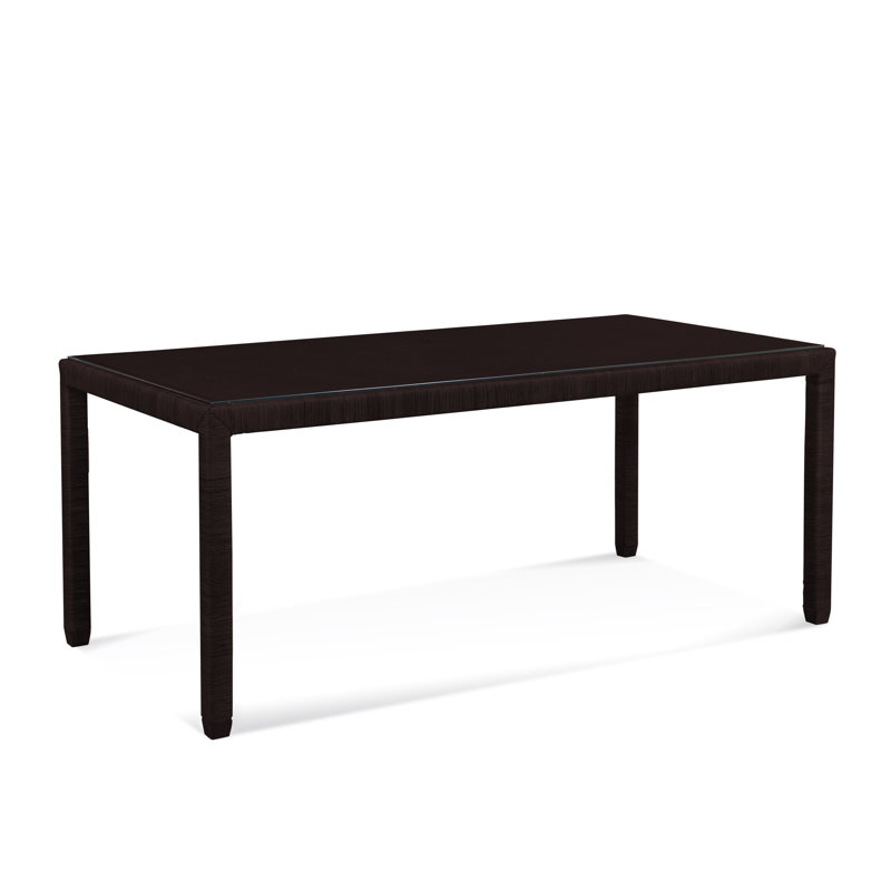 Pine Isle Glass Dining Table, Java