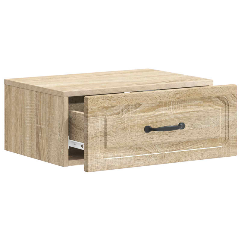 49cm W Manufactured Wood Bedside Table, Sonoma Oak