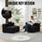 Chenille Curved Sectional Sofa With 2 Pillows-1988975395