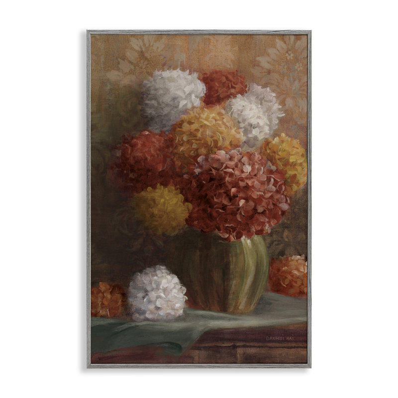 Giclée encadrée de ton hortensia chaud, design par Danhui Nai, Gris, H 30 po x l 20 po