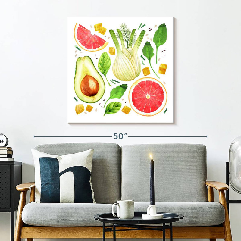 Yarlin, légumes et fruits, H 30 po x l 30 po