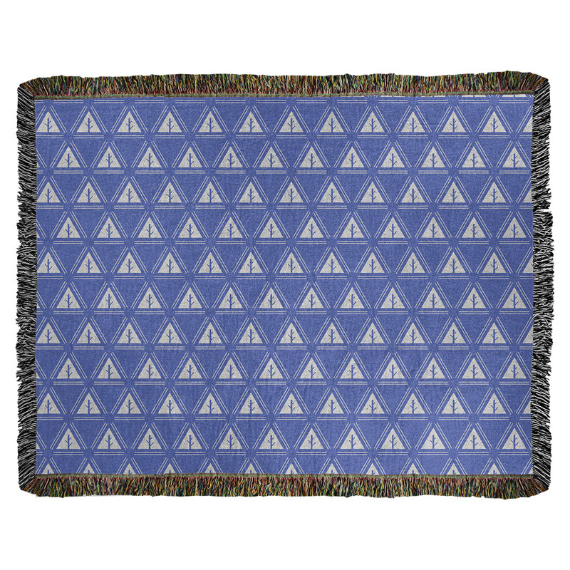 Couverture en coton Theo Nath, l 60 po x L 80 po, Bleu