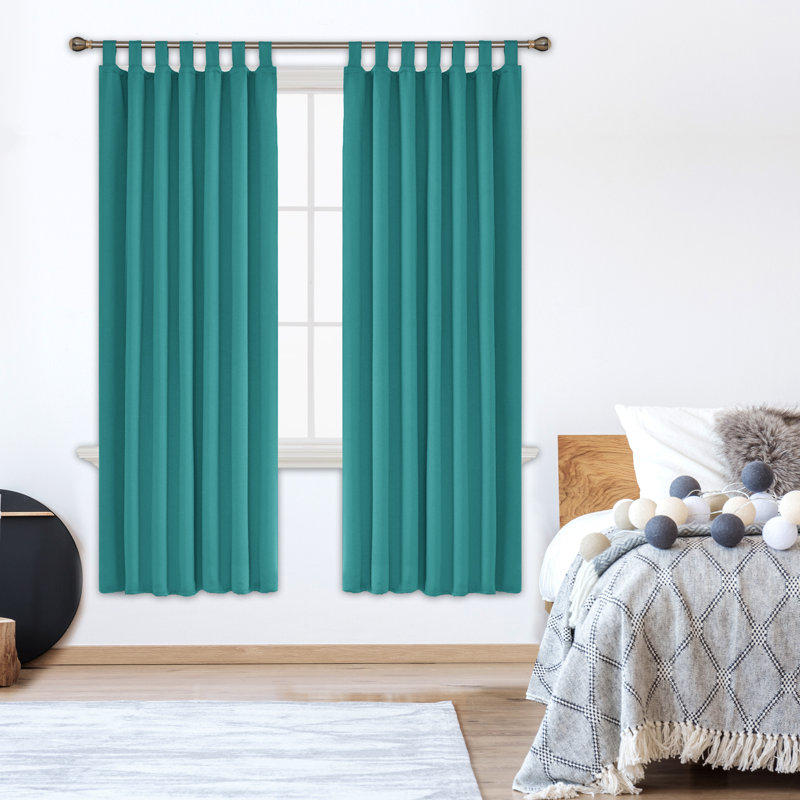 Blackout Curtain Pair, Red, 140 W x 175 D cm