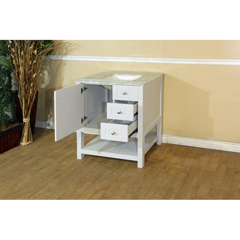 Base de meuble-lavabo simple 29 po seulement, Blanc