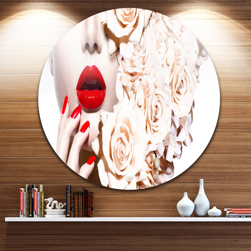 « mode sexy femme avec fleurs » Sensual, H 11 po x l 11 po x P 1 po, Métal