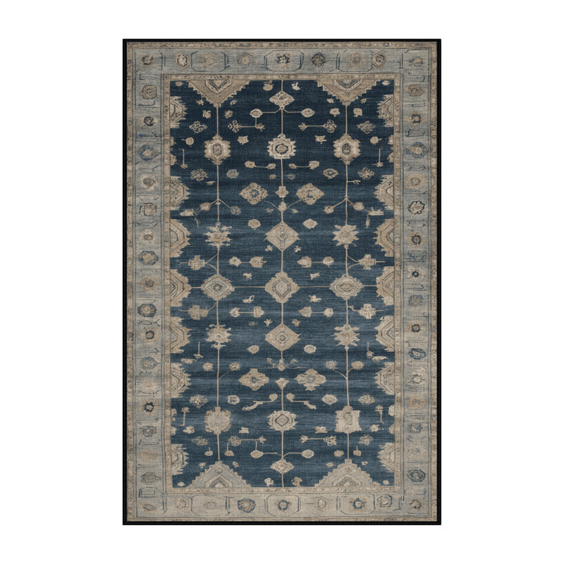Tapis gris lavable à la machine, Rectangulaire 2 pi x 3 pi
