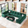 8 - Piece Velvet Upholstered Sectional Modular Sofa Oversized Livingroom U shaped Corner Sofa with Storage Ottoman