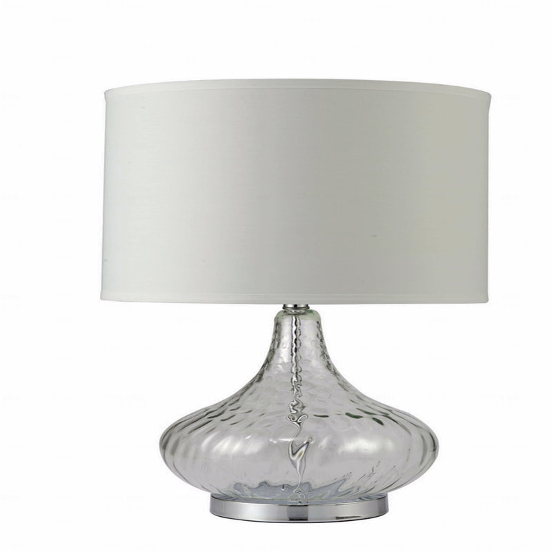 Lampe de table - 24,5 po de hauteur en verre «Leann», verre transparent