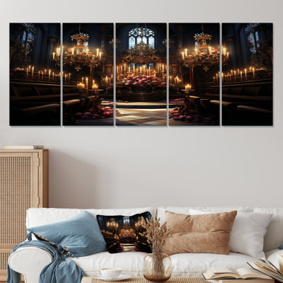 Art mural 5 pièces Basilique baroque