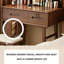 Coiffeuse simple en bois massif de 60 cm avec miroir de maquillage-640772306