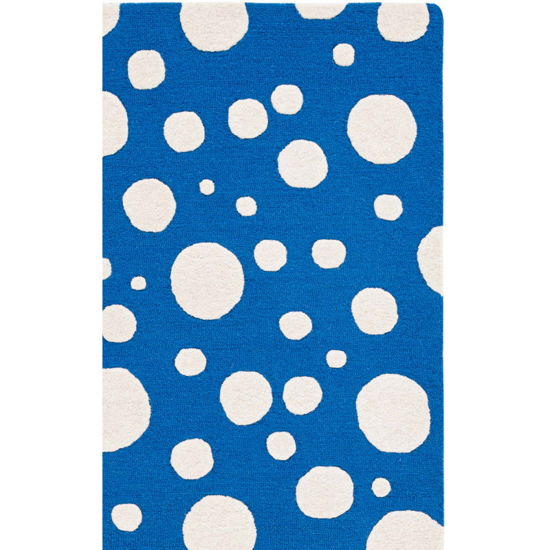 Camey Cotton Polka Dots Indoor Rug, Runner 2'3" x 8'