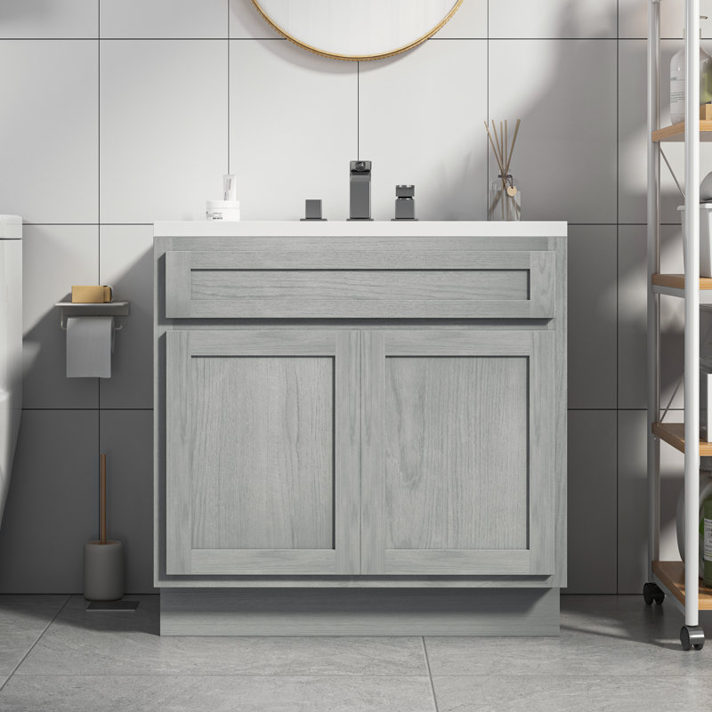 Base de meuble-lavabo simple Hibbitts 36 po seulement, Argent