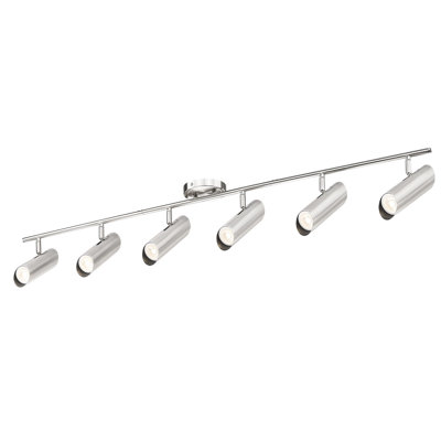 Éclairage sur rail 32 lumières à DEL intégrées 4 lumières 32 pouces avec têtes rotatives de 350 degrés, 4 000 K 1 600 lumens, 2,71 pi. Ensemble d'éclairage sur rail, ampoule GU10 incluse
