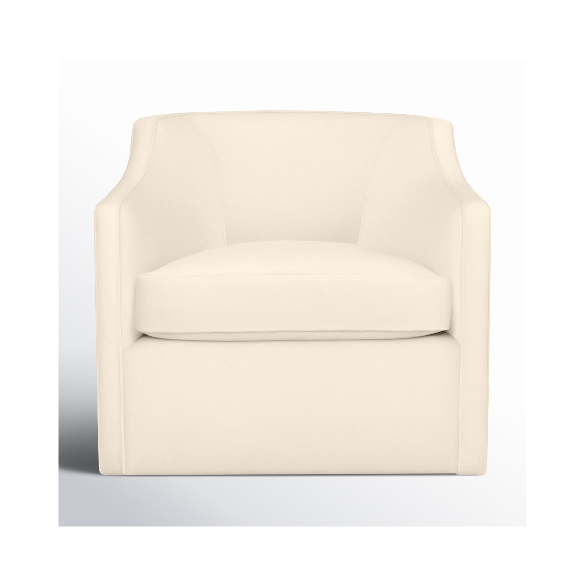 Marietta Upholstered Swivel Armchair, Bayou Natural Canvas