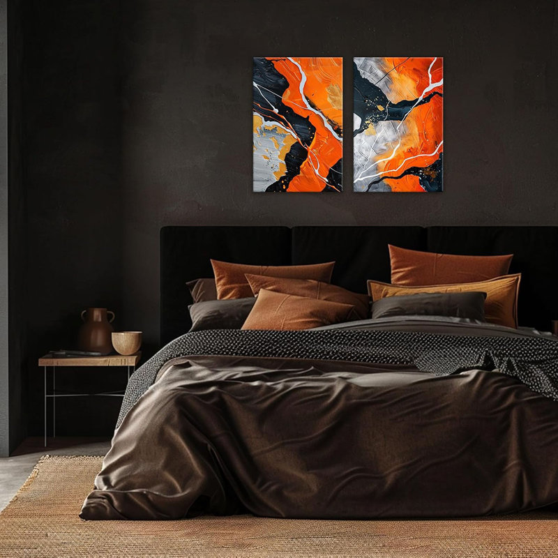 2 Piece Wrapped Canvas Wall Art