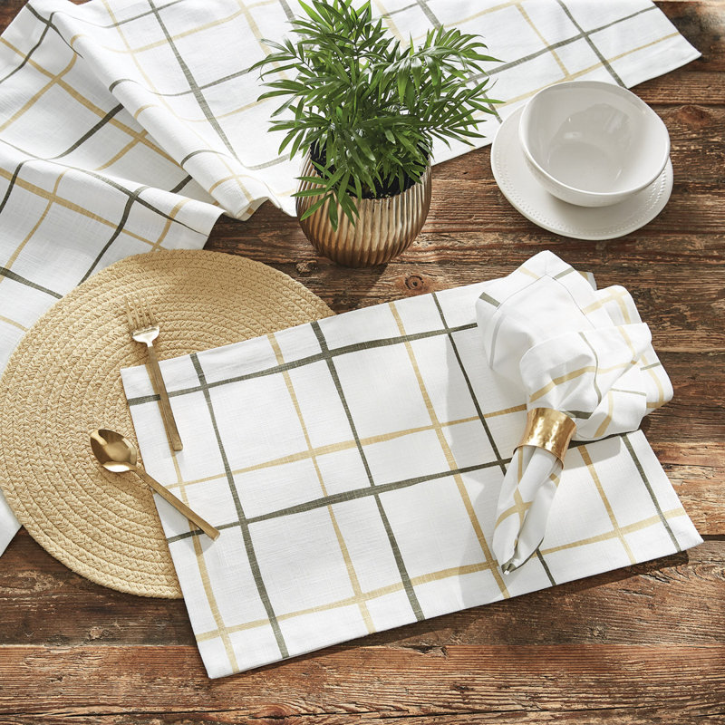 Linge de table Cja, Carreaux