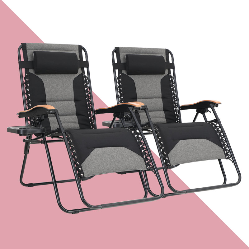 Syril Folding Zero Gravity Chair, Black