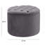 Repose-pieds rond avec rangement en velours Alvin-52039694