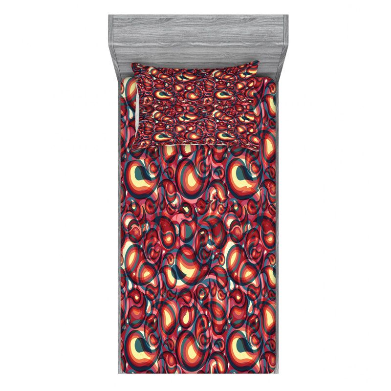 Microfiber Paisley Sheet Set, Twin XL Sheet Set + Fitted Sheet + 1 Pillowcase