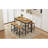 TREXM 5-Piece Compact Bar Table Set With Table And Stools - Modern Industrial Design, Space-Saving Furniture For Dining Room And Breakfast Nook-2086646134-2086646132