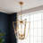 4-Light Rose Gold Kitchen Island Geometric Pendant