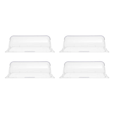 OUKANING 4Pcs Roll Top Clear Food Display Proof Chafing Dish Cover