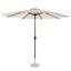 Parasol de patio extérieur beige 10 pi avec manivelle et inclinaison à bouton-poussoir-1280943446